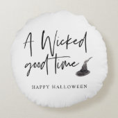 悪いモダングッドタイム引用文 |ハッピーハローウィン ラウンドクッション (裏面)