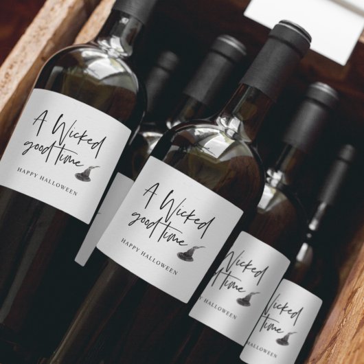 悪いモダングッドタイム引用文 |ハッピーハローウィン ワインラベル