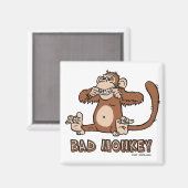 悪いモンキーマグネット マグネット (正面/裏面)