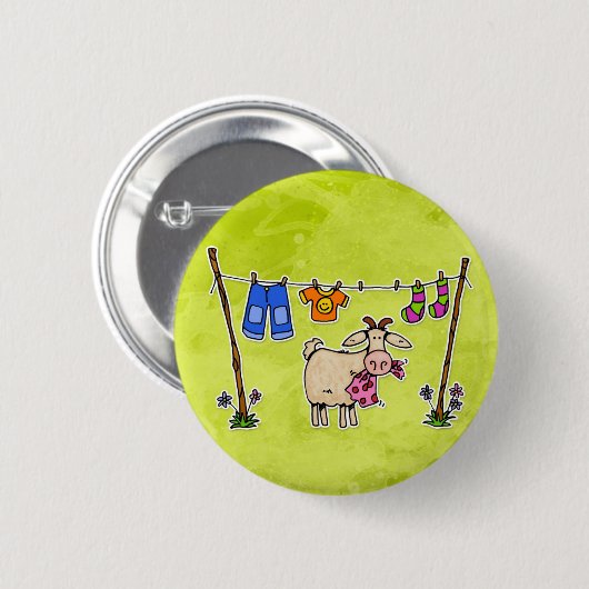 悪いヤギ 缶バッジ (正面&裏面)