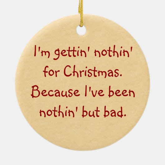悪いヨークシャーテリアクリスマス装飾 セラミックオーナメント (裏面)