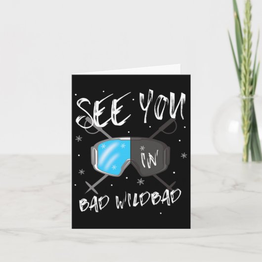 悪いワイルドバートドイツ休暇スキーゴーグルであなたを参照 カード (正面)