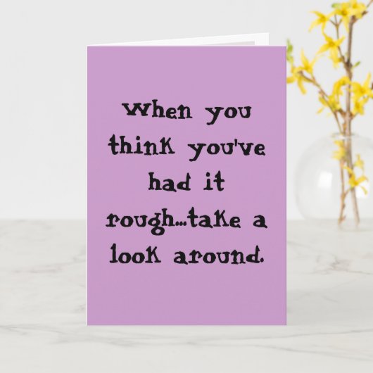 悪い一日だった カード (黄色い花)