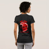 悪い事をします… ([修正される]女性赤) Tシャツ (裏面フル)