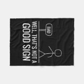 悪い井戸は良い兆候ではないおもしろいことわざ男の子の子 フリースブランケット (正面(横))