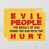 悪い人が~はがきことわざ利他主義 ポストカード (正面/裏面)