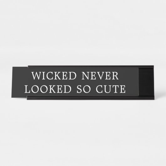 悪い人はこんなに可愛いハロウィーンの看板を見たことがない デスクネームプレート (正面)