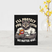 悪い保護お前はアルファの狼のおもしろい引用文 カード (黄色い花)