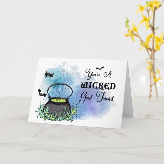 悪い善良な友人ハロウィン カード (黄色い花)