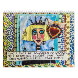 悪い女の子の芸術で満ちているカレンダー カレンダー