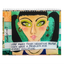 悪い女の子の芸術で満ちているカレンダー