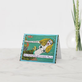 悪い女の子の芸術の人魚NOTECARD カード