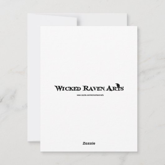 悪い妖精のブランクグリーティングカード シーズンカード (裏面)