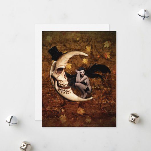 悪い妖精の白紙グリーティングカード シーズンカード (正面/裏面インサイチュ)