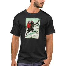 悪い子どもたちを追うクランプス冬の雪