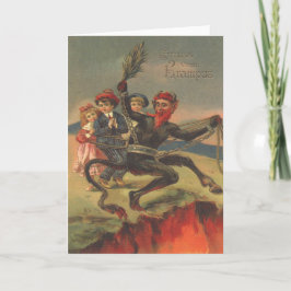 悪い子どもを地獄に連れて行くクランプス シーズンカード