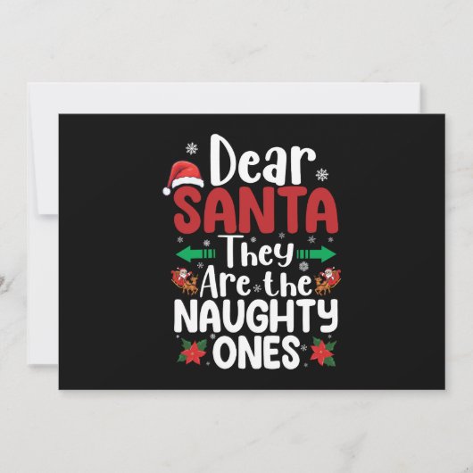 悪い子にはサンタがやってくる クリスマスのマッチング 招待状 (正面)