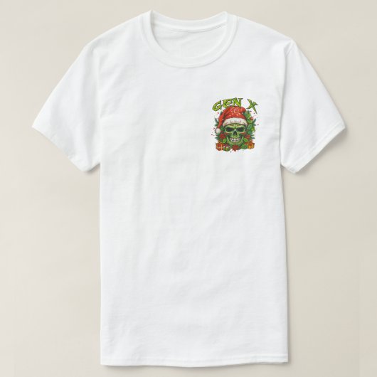 悪い子のリストに入ってて何も後悔してない ドクロ Tシャツ (デザイン正面)