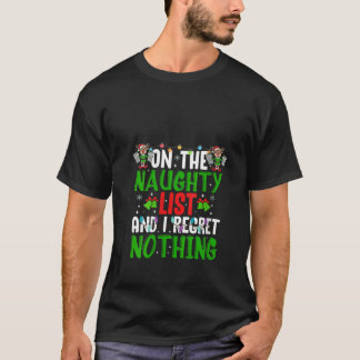 悪い子のリストに入ってるけど後悔なんてしない Vネック レディース Tシャツ