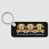 悪い子犬を見ない キーホルダー (裏面)