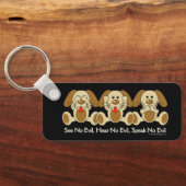 悪い子犬を見ない キーホルダー (裏面)