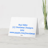 悪い子猫の挨拶状 シーズンカード (裏面)