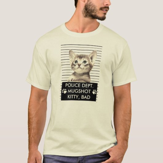 悪い子猫ムグショットTシャツ Tシャツ (正面)