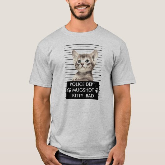悪い子猫ムグショットTシャツ Tシャツ (正面)