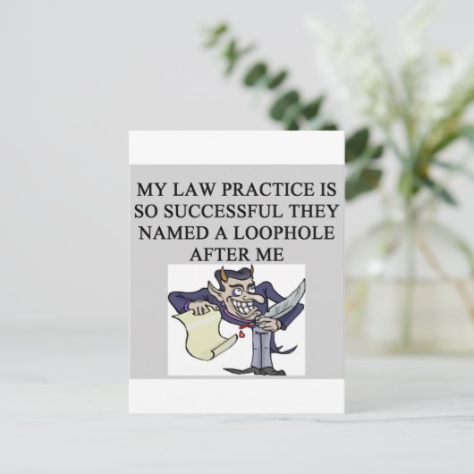 悪い弁護士のジョーク ポストカード (スタンド正面)