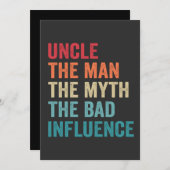 悪い影響を持つ神話の男のおもしろい叔父 シーズンカード (正面/裏面)