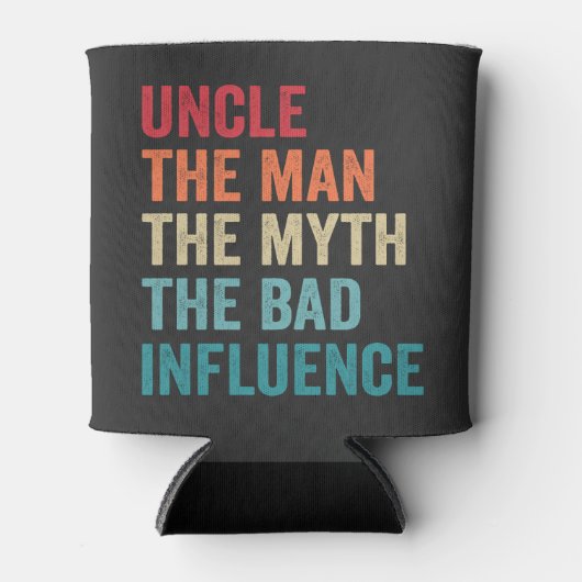 悪い影響を持つ神話の男のおもしろい叔父 缶クーラー (正面)