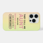 悪い影響力だからおばさんと呼ぶ 面白い iPhoneケース (裏面横)