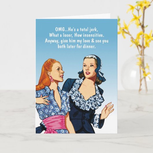 悪い彼氏/夫 カード (黄色い花)