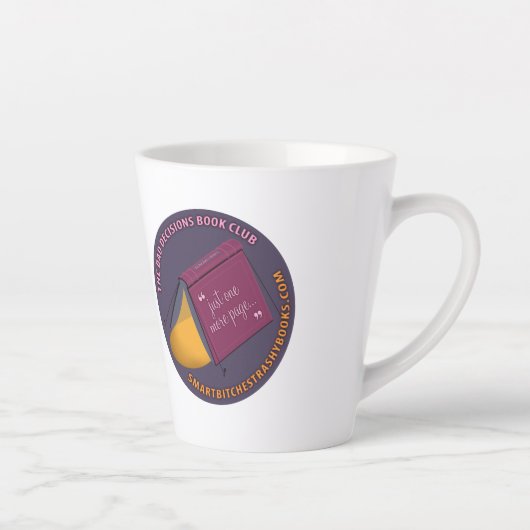 悪い意思決定ブッククラブ余分な大きなコーヒーマグ カフェラテマグ (右)