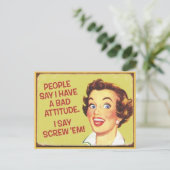 悪い態度だって… ポストカード (スタンド正面)