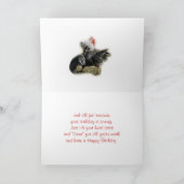 悪い態度のカードを持つオンドリ – どんな大事な行事にも カード (内部)