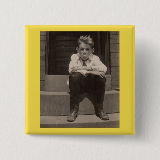 悪い態度 缶バッジ (正面)