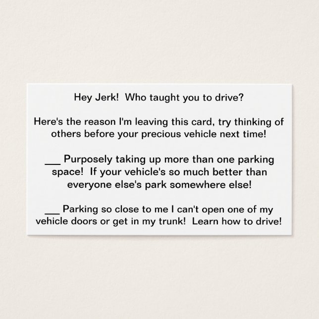 悪い数々のドライバに対するラント離れラングカード！ (正面)