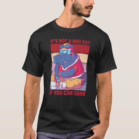 悪い日ではないゲームもしギークおたくゲーマー Tシャツ (正面)