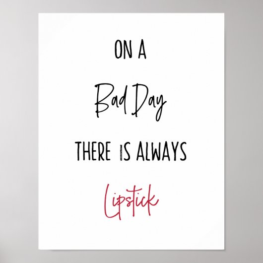 悪い日にはいつも口紅が付く ポスター (正面)