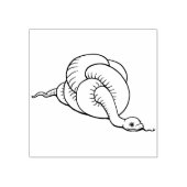 悪い日のゴムのスタンプを持つ蛇を絡み合わせる ラバースタンプ (インプリント)