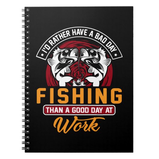 悪い日の魚釣りが欲しい ノートブック (正面)