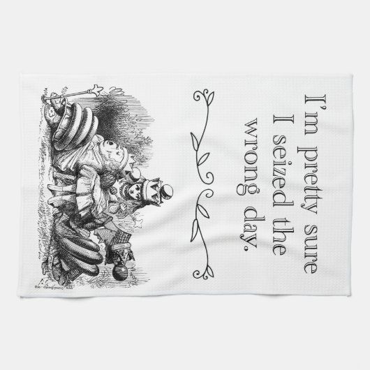 悪い日を過ごして間違った日を取った キッチンタオル (横)