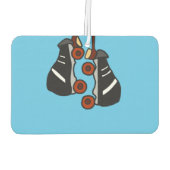 悪い日ローラースケート淡い青のハート形 カーエアーフレッシュナー (裏面)