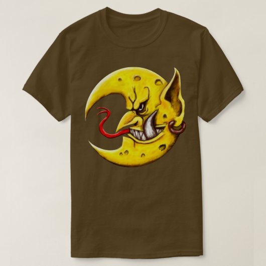 悪い月が昇る Tシャツ (デザイン正面)