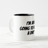 悪い朝の白黒と呼んでいおもしろいる ツートーンマグカップ (正面左)