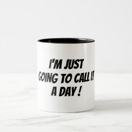 悪い朝の白黒と呼んでいおもしろいる ツートーンマグカップ