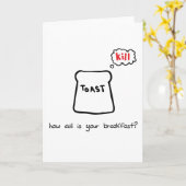 悪い朝食 カード (黄色い花)