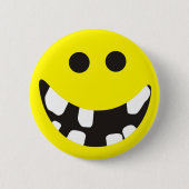 悪い歯 缶バッジ (正面)