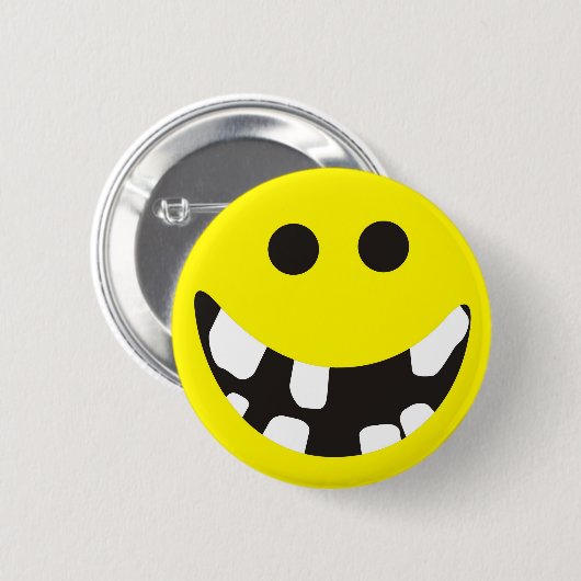 悪い歯 缶バッジ (正面&裏面)